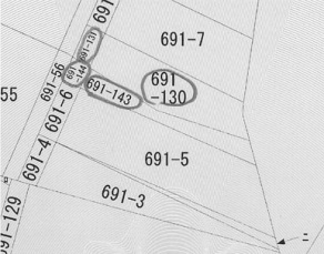 日光市小佐越６９１−１３０公図